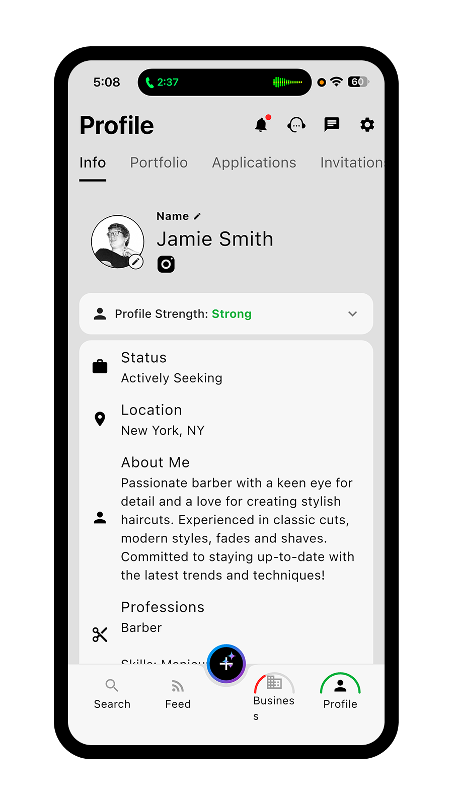 Daily Check-in Screen