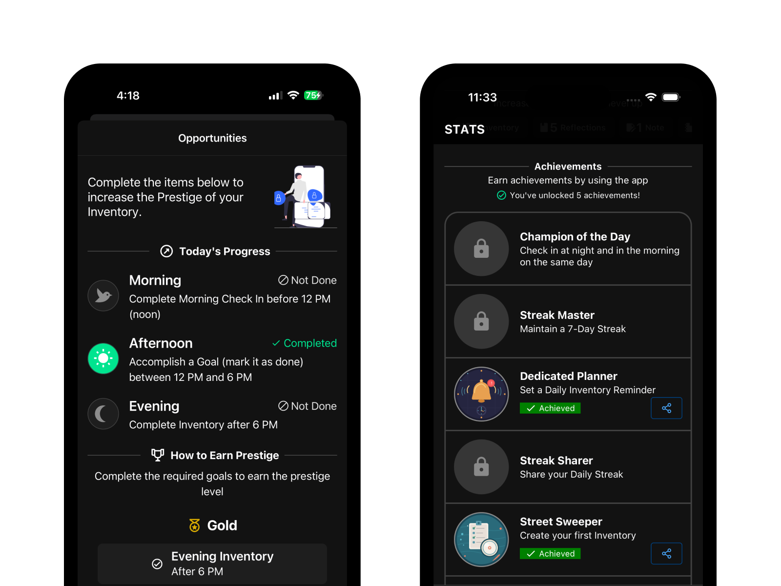 My Tenth Step App Screenshots