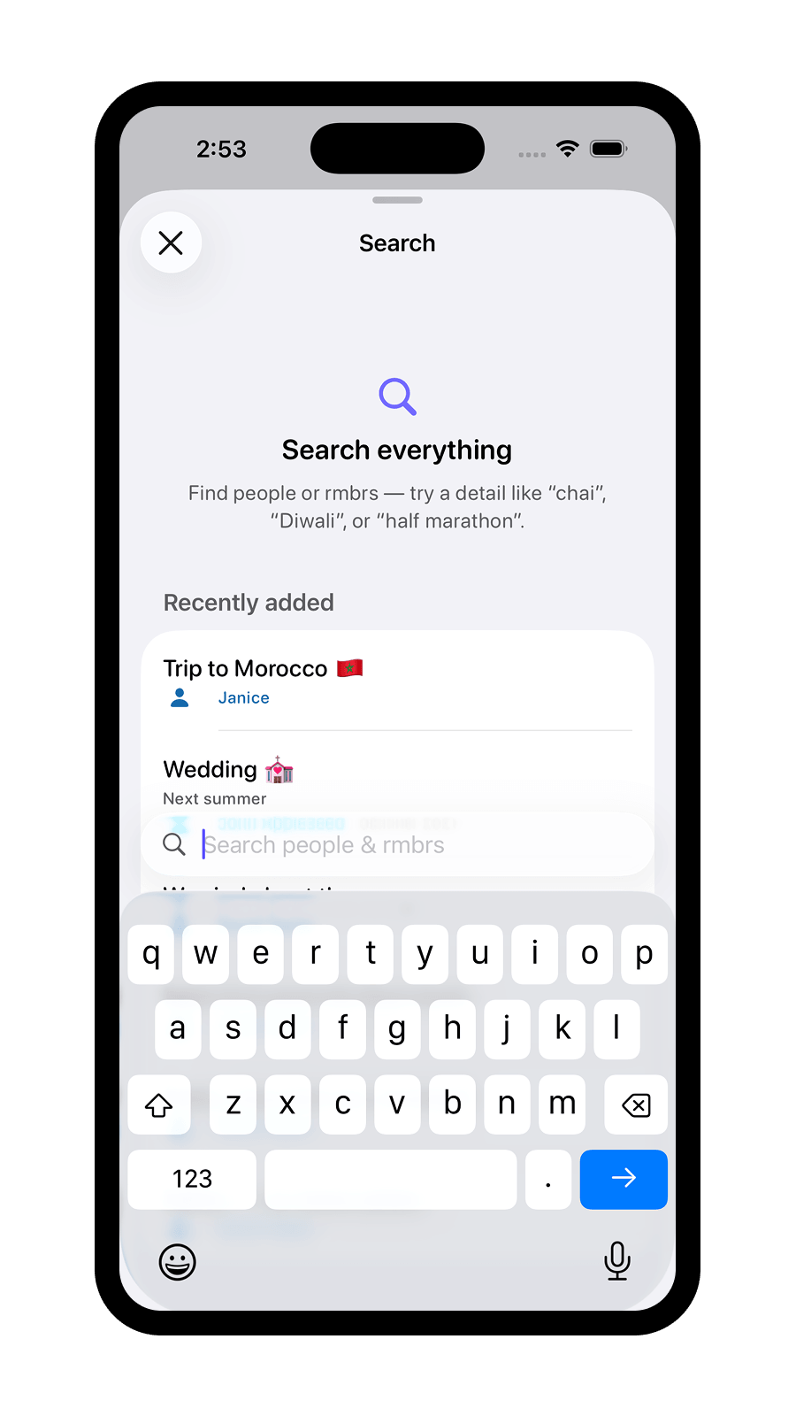 One-Tap Detail Capture Screen